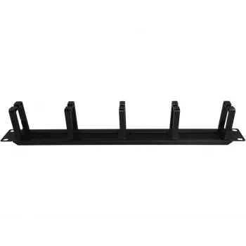 Alantec PK048 1U 19 cable organizer with brushed grommet, 5 plastic holders
