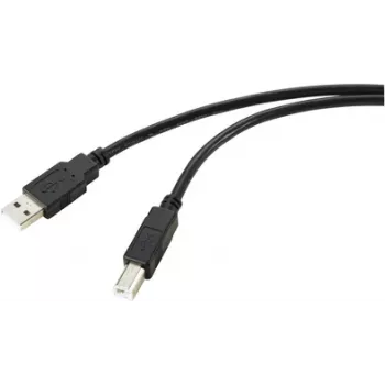 Renkforce RF-5770782 USB Cable 10 m USB 2.0 USB A USB B Black (RF-5770782)