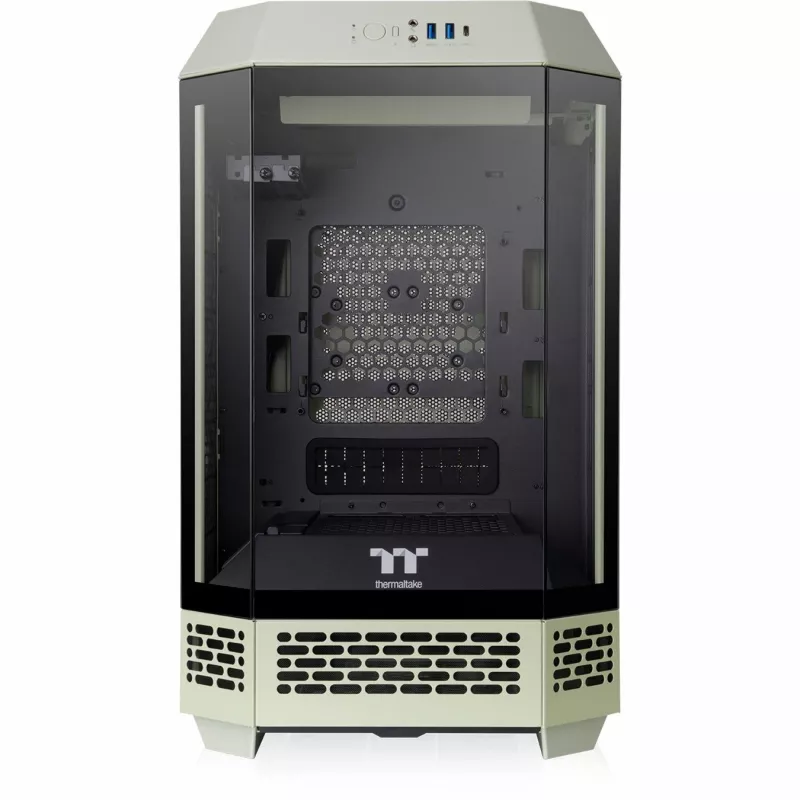 The Tower 250 , Tower-Enclosure Light Green, Tempered Glass