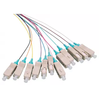 Fibre optic pigtail cable LOGON LFP025 OM3 SC to pigtail, 2 m, aqua