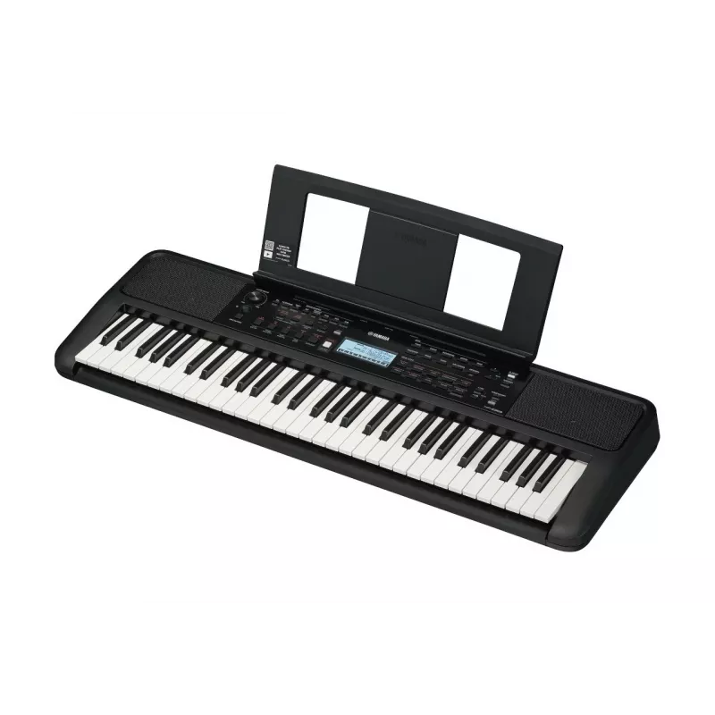 Keyboard YAMAHA PSR-E383 — 61-key portable MIDI keyboard, LCD display, USB, built-in speakers, battery-powered (6), black