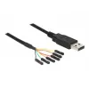USB Cable DeLOCK 1.8m USB2.0-A/TTL 6-p Black