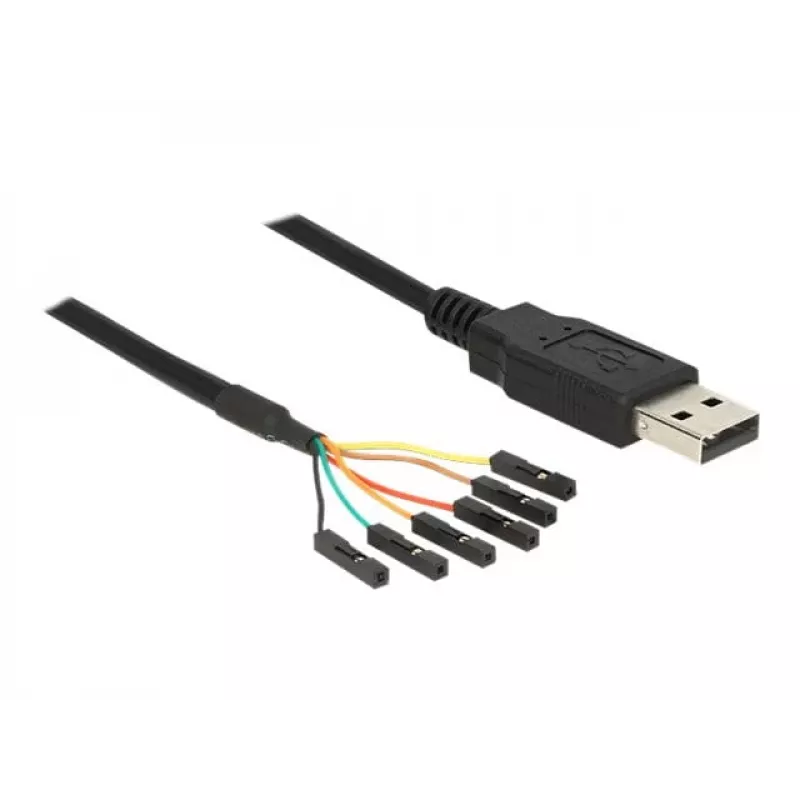 USB Cable DeLOCK 1.8m USB2.0-A/TTL 6-p Black