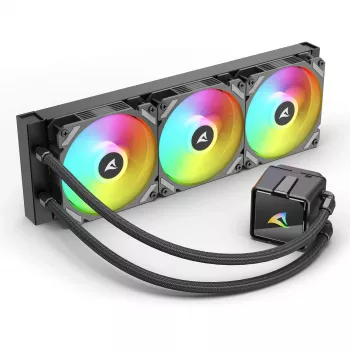 All-in-One Liquid CPU Cooler Sharkoon S60 ARGB — 360 mm Radiator, 3×120 mm PWM Fans, Black