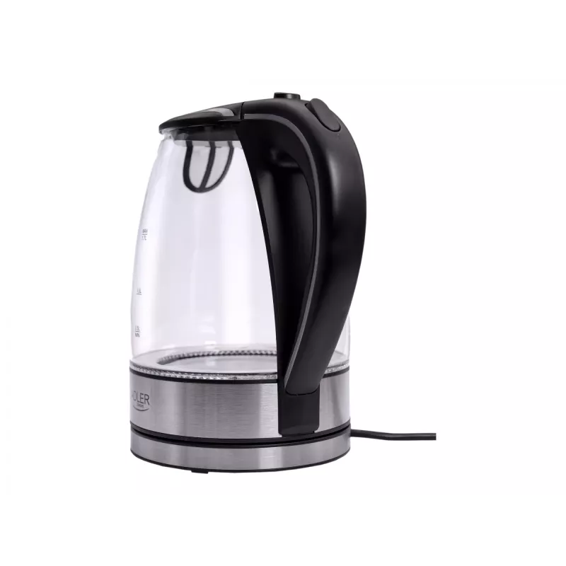 Adler AD 1225 electric kettle 1.7 L Black,Stainless steel,Transparent 2200 W