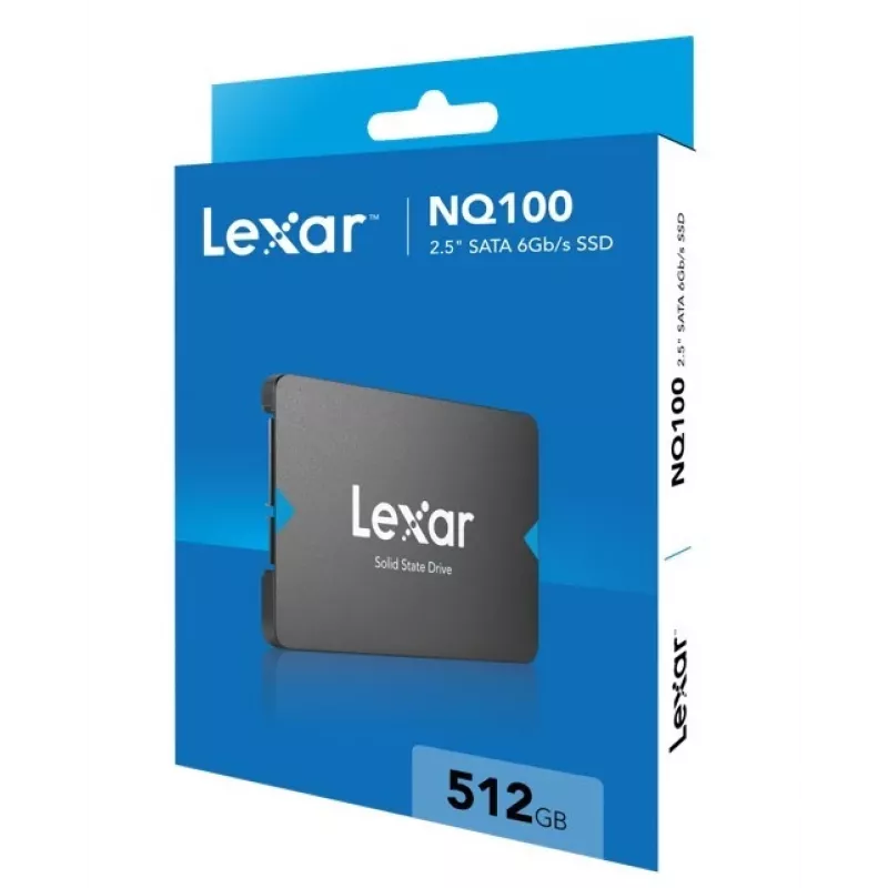 2.5 inch SSD Lexar NQ100 512 GB SATA III, 550 MB/s read, 6 Gbit/s transfer