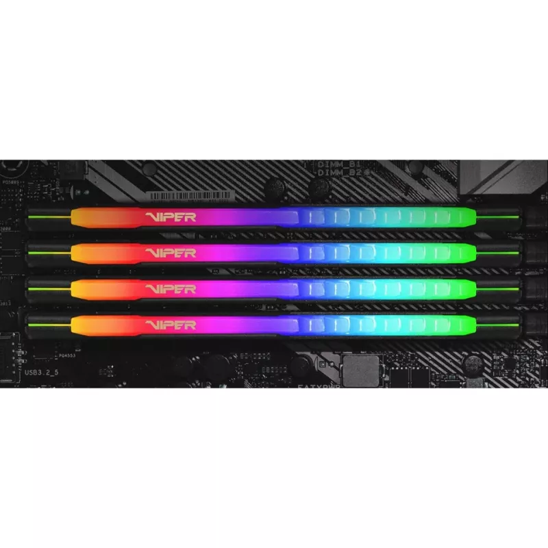 Patriot Viper Steel RGB 32 GB (2x16 GB) DDR4-3600 CL20 Memory Kit, PVSR432G360C0K