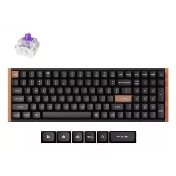 Mechanical Magnetic Keyboard Keychron K4H-F1 — 96% form factor, QWERTY, USB + RF Wireless + Bluetooth, 100 keys, RGB, Black