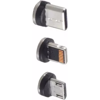 Wire Connector ShiverPeaks BS14-19003 USB Micro-B USB-C 8-Pin Black Silver