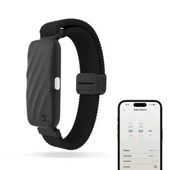 Homedics SS-WB100BK-WW WakeBand, Your Silent Alarm, Black