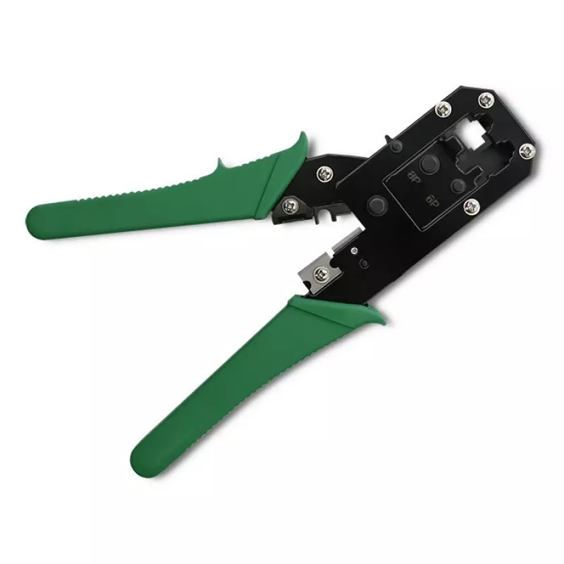 Crimping and cutting tool QOLTEC 54381 — modular connectors (network) crimper and cable cutter