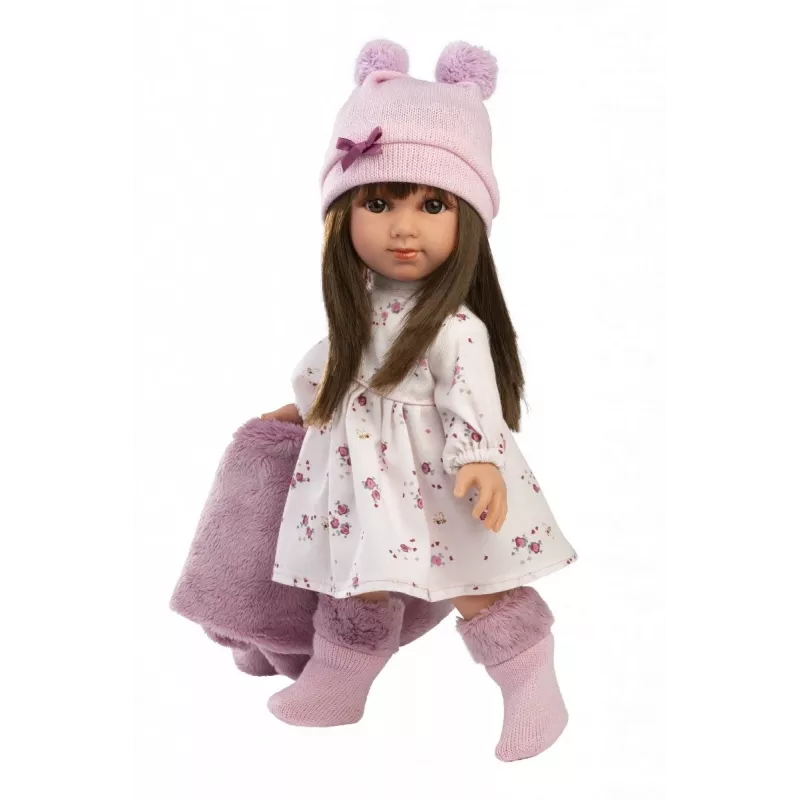 Doll Llorens Sara 35 cm — realistic vinyl head and soft fabric body
