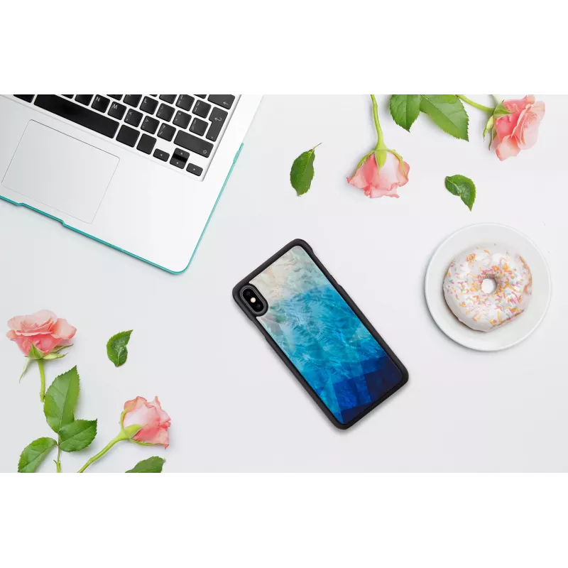 Phone case iKins for iPhone XS Max — blue lake black finish