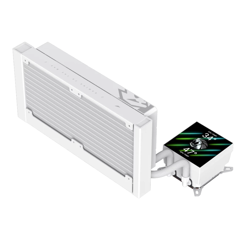 Gamemax CPU Liquid Cooler | GLACIER 240 LCD WH | Intel, AMD