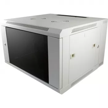 ALLNET SMB6612 12U 19-Inch Grey Floor Rack Cabinet with Glass Door, 600x600mm