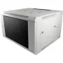 ALLNET SMB6612 12U 19-Inch Grey Floor Rack Cabinet with Glass Door, 600x600mm