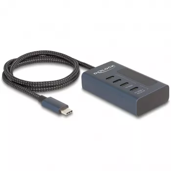 DeLOCK 64189 USB Hub Type-C 10000 Mbit/s Blue Metal