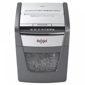 Rexel Optimum AutoFeed+ 50X Automatic Cross Cut Paper Shredder P4