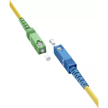 Goobay 59660 Fibre Optic Cable 3 m SC/APC SC/UPC FTTH OS2 Yellow (59660)