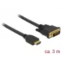 Video cable adapter DeLOCK 85655 3m HDMI Type A DVI Black