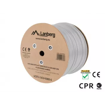 Networking cable Lanberg LCS7L-11CU-0305-S RJ45 Cat7 305 m White