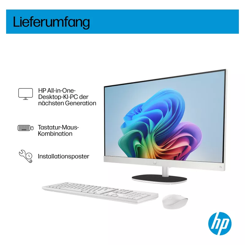 HP All-in-One PC (Complete Solution) 27-ct2073ng AMD Ryzen AI 7-350 512GBSSD 16GB White (27-ct2073ng)
