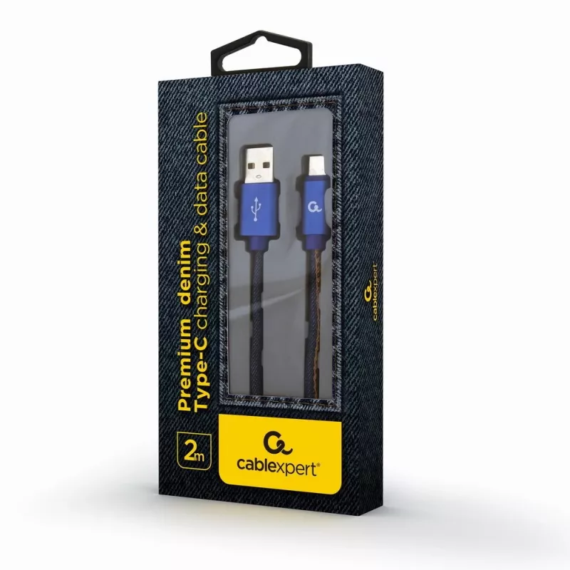 USB 2.0 cable GEMBIRD USB A to USB C 2 m, 0.48 Gbit/s, 2.1 A, blue