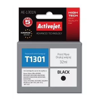 Activejet AE-1301N Ink cartridge (replacement for Epson T1301; Supreme; 32 ml; black)