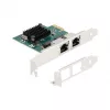 DeLOCK PCI Express x1 Card 2 x RJ45 Gigabit LAN BCM Grey