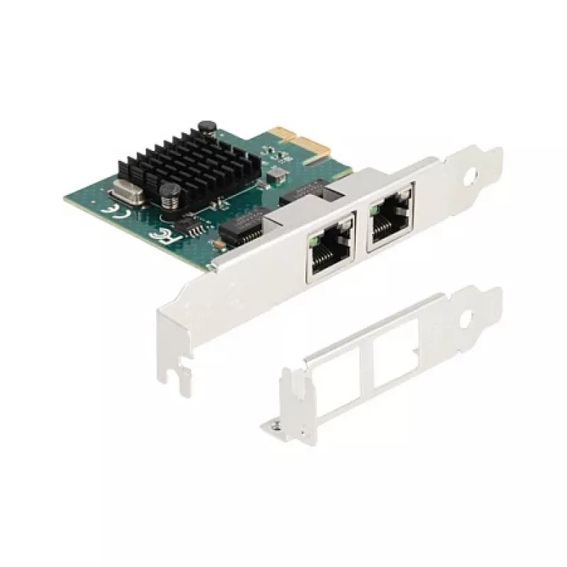 DeLOCK PCI Express x1 Card 2 x RJ45 Gigabit LAN BCM Grey