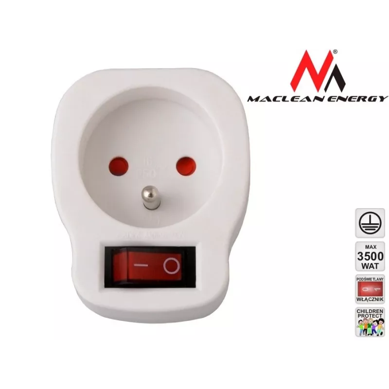 Power outlet MACLEAN AC outlet MCE13 with switch