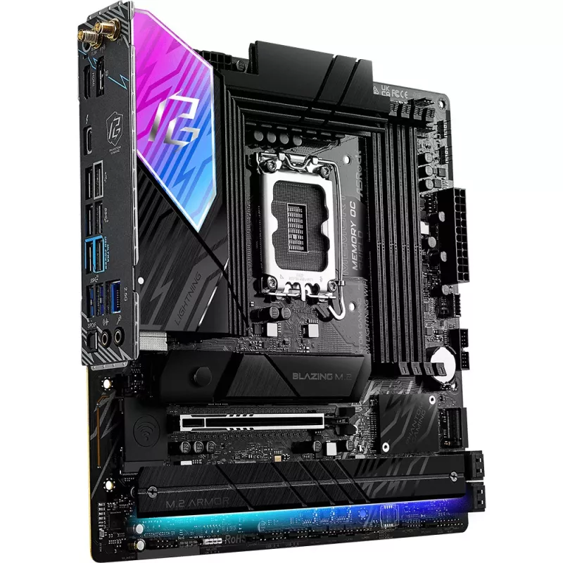 Motherboard ASRock B860M Lightning WiFi — Intel B860, LGA1851, microATX, DDR5, 4 DIMM, Wi‑Fi 6E, 2.5Gb LAN, Thunderbolt 4