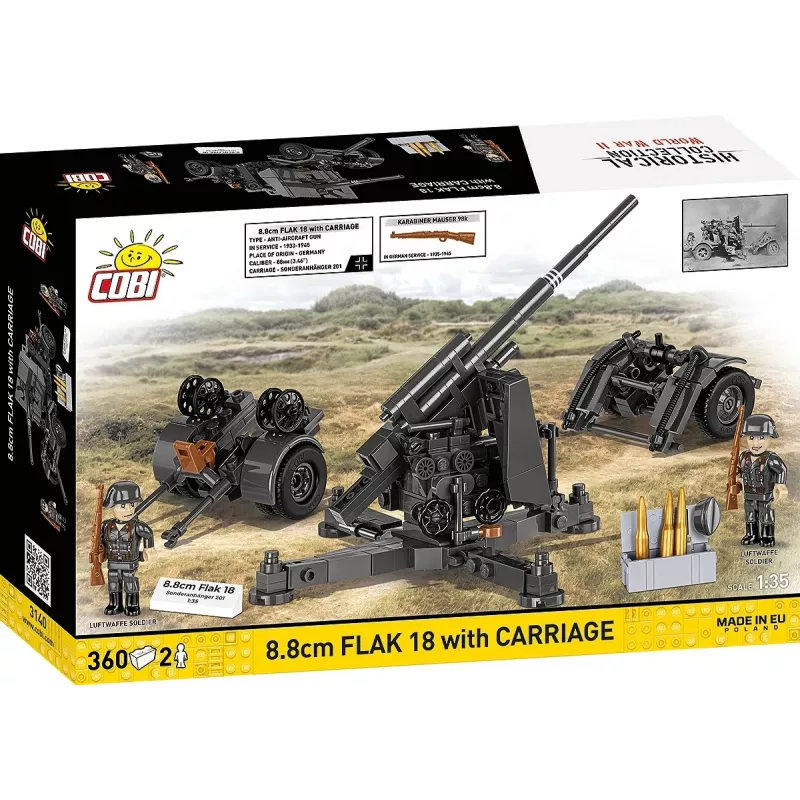 Construction set Cobi Building Blocks 8.8 cm Flak with Trailer — 360 pieces