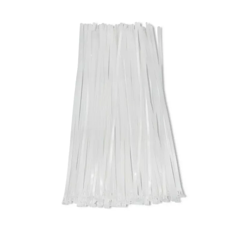 Cable organizer set QOLTEC 52236 — 100 pieces, white