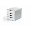 Durable VARICOLOR MIX 4 Plastic Drawer Unit Grey 4 Drawers