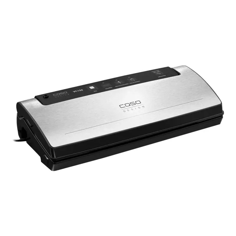 Vacuum sealer Caso VC 150 Black Stainless Steel — adjustable sealing time, built-in cutter