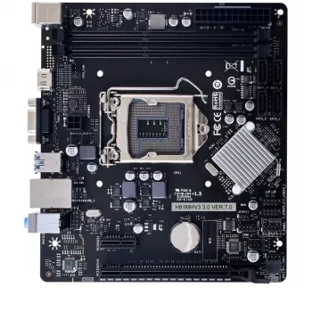 Motherboard BIOSTAR H81MHV3 3.0 — Micro ATX, LGA 1150, Intel H81, 2x DDR3 DIMM (max 16GB), SATA II/III, Gigabit LAN, HDMI, VGA