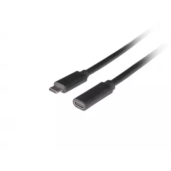 USB C to USB C cable LANBERG CA-USBE-20CC-0005-BK, USB 3.2 Gen 1 (5 Gbit/s), 0.5 m, black