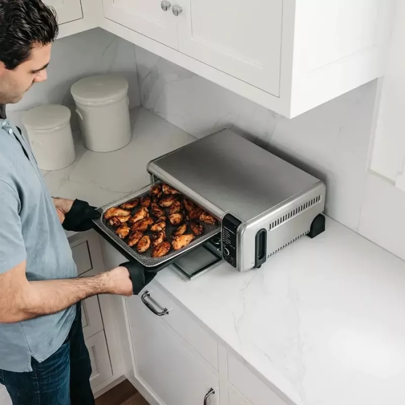 Ninja SP101 Single 10 L Stand-alone 2400 W Hot air fryer Black, Stainless steel