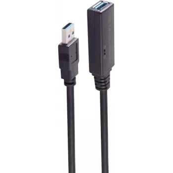 USB Cable ShiverPeaks BS13-39055 5m USB 3.2 Gen 1 Black