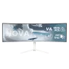 Curved monitor Arozzi Nova 49 inch (124.5 cm) Dual QHD 5120×1440 LED VA, 32:9, 4 ms, USB hub, speakers, white