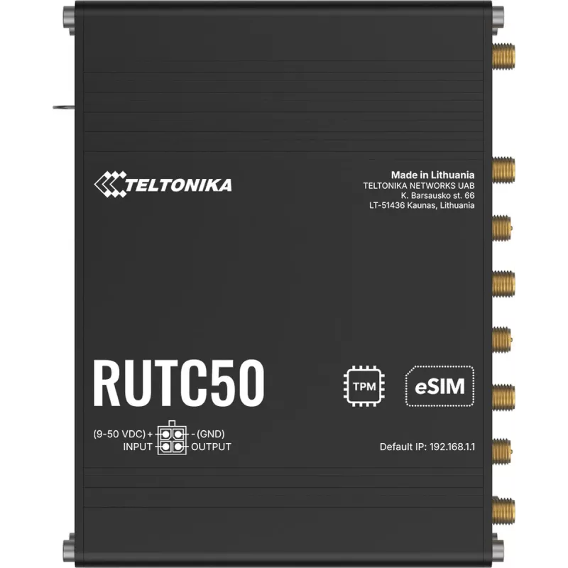 TELTONIKA NETWORKS RUTC50 V2 eSIM 5G/4G/LTE/3G WiFi 6 Router