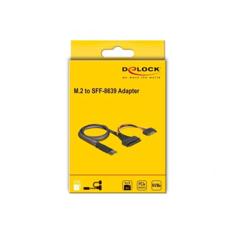 DeLOCK M.2 Key M to U.2 SFF-8639 NVMe Adapter with 50 cm cable
