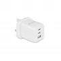 Dicota Power Supply - compact, GaN - 65 Watt - 5 A - PD 3.0 - 3 Output Ports (2 x USB-C, USB)
