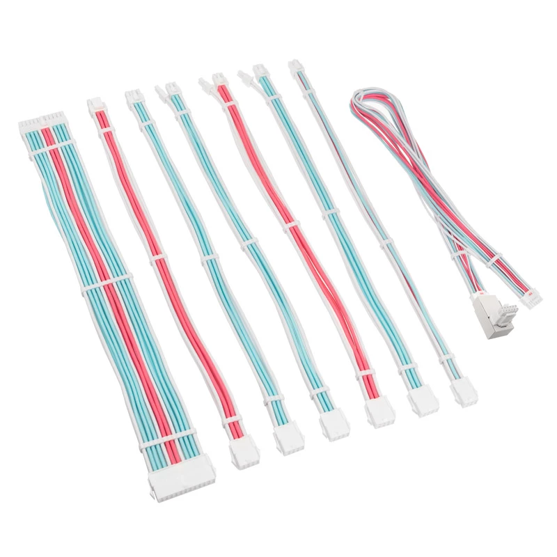 Cable/Adapter Kit Kolink Core Pro Braided Cable Extension Kit 12V-2x6 Typ 1 – Brilliant White/Neon Blue/Pure