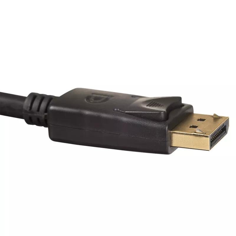 Akyga AK-AV-10 DisplayPort Cable, Male to Male, Gold-Plated Plugs, 1.8 m, Black