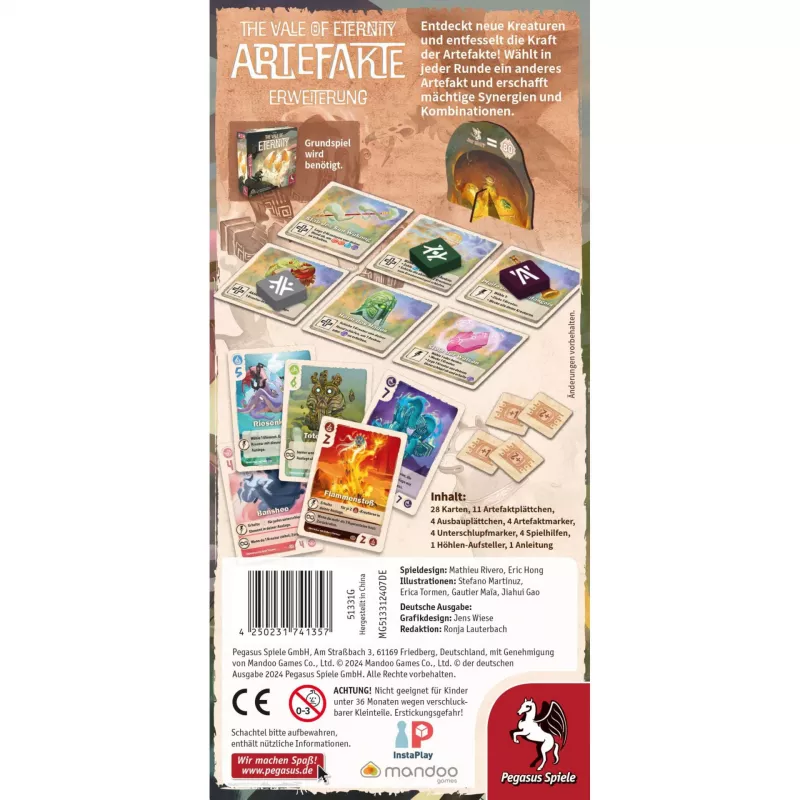 The Vale of Eternity: Artefakte, Board Game Expansion