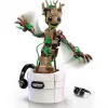 LEGO Marvel Dancing Groot Buildable Animated Toy Action Figure Guardians of the Galaxy Character Kids’ Hand-Operated Interactive Playset Super Hero