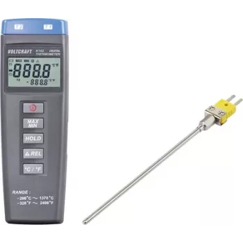 VOLTCRAFT K102 + TP 200 temperature measuring instrument -200 to +1370 °C Probe Type K