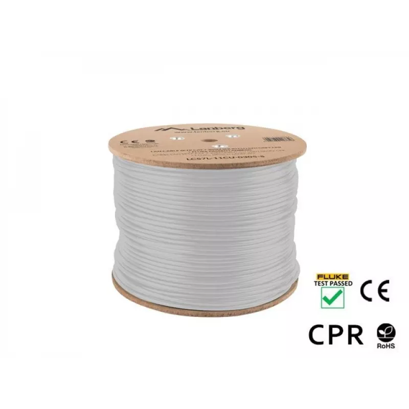 Networking cable Lanberg LCS7L-11CU-0305-S RJ45 Cat7 305 m White